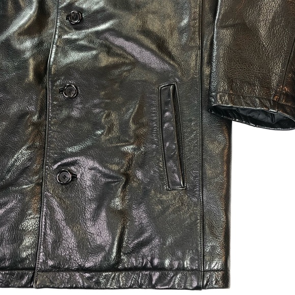 Andrew Marc Mens Medium Brown Leather Jacket Coat - Picture 3 of 8